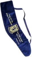 Embroidered shofar bag with lion and Jerusalem