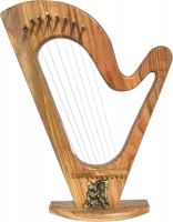 David's harp made of olive wood, handmade