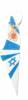 Israel Map Mezuzah 2, painting of country flags, handmade(2)