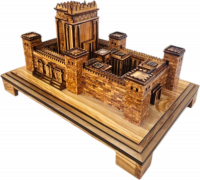 Large model of the Second Temple, made of olive wood, handmade