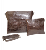 Cover for tallit and tefillin, made of crocodile leather brown