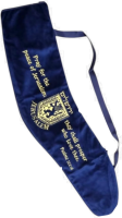 Embroidered shofar bag with lion and Jerusalem