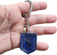Keychain with a pattern of a lion standing on the walls of the sity of Jerusalem