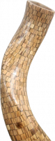 Shofar covered in mosaic, made of olive wood, handmade_1