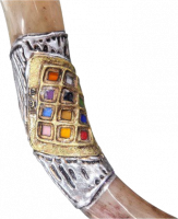 Silver-plated kudu shofar with a hosen pattern, handmade_2