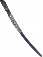 Shofar oryx, exotic, with silver and gold plating, Star of David pattern_1