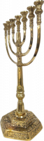 Gold-plated Temple Menorah, a replica of the original, 18inch_1